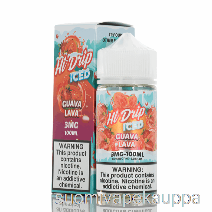 Vape Kauppa Iced Guava Lava - Hi-drip E-nesteet - 100ml 3mg